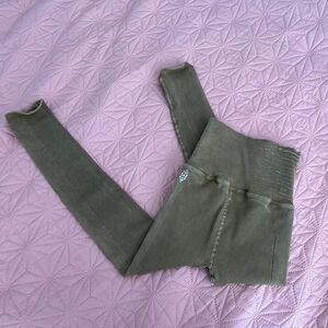 Free-people Women's Green and Khaki Leggings